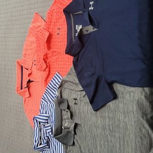 Lot of 5 BOYS Under Armour and Nike  Polos - Will not separate